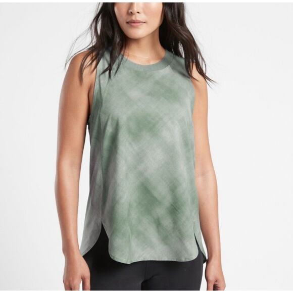 Athleta Tops - ATHLETA Sleeveless Round Neck Zephyr Refined Tank Top Small Green NWOT